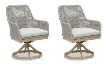 Silla de comedor giratoria para exteriores Seton Creek (juego de 2)
