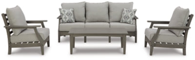 Sofá de exterior Visola, 2 sillones y mesa de centro
