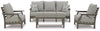 Visola Outdoor Sofa, 2 Lounge Chairs and Coffee Table