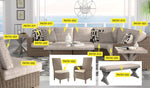 Cojín de asiento curvo Beachcroft