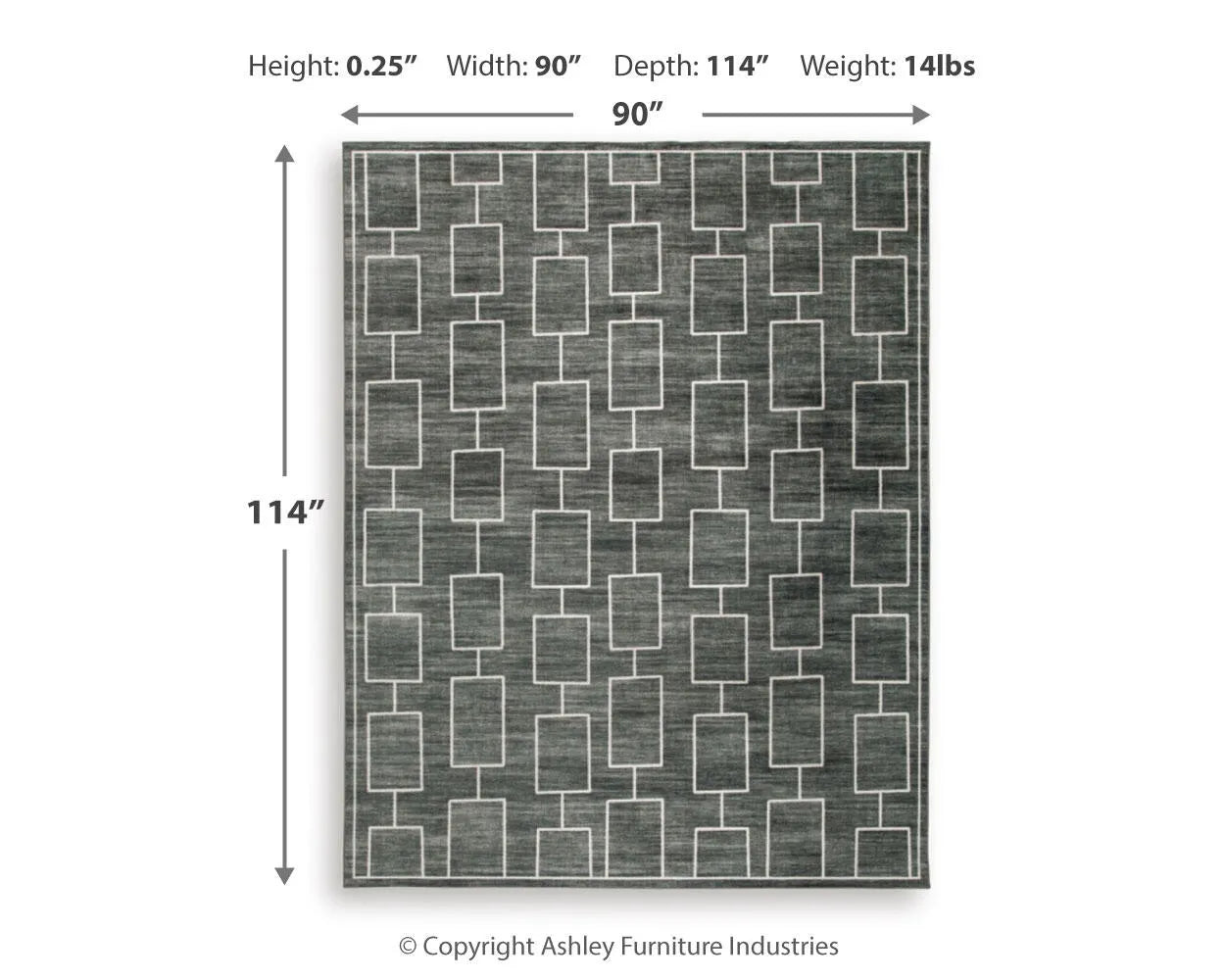 Elderland Washable 7'6" x 9'6" Area Rug