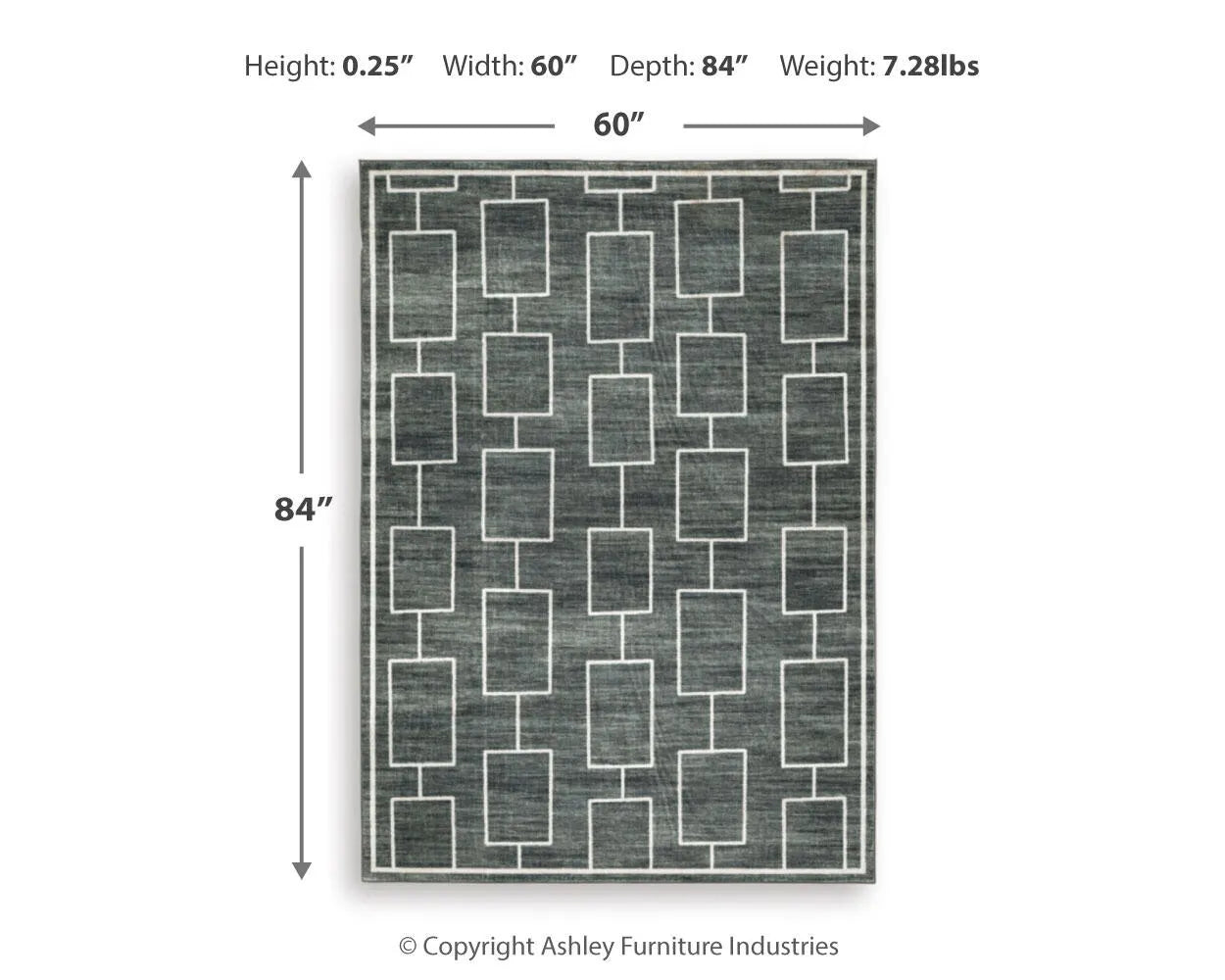 Elderland Washable 5' x 7' Area Rug
