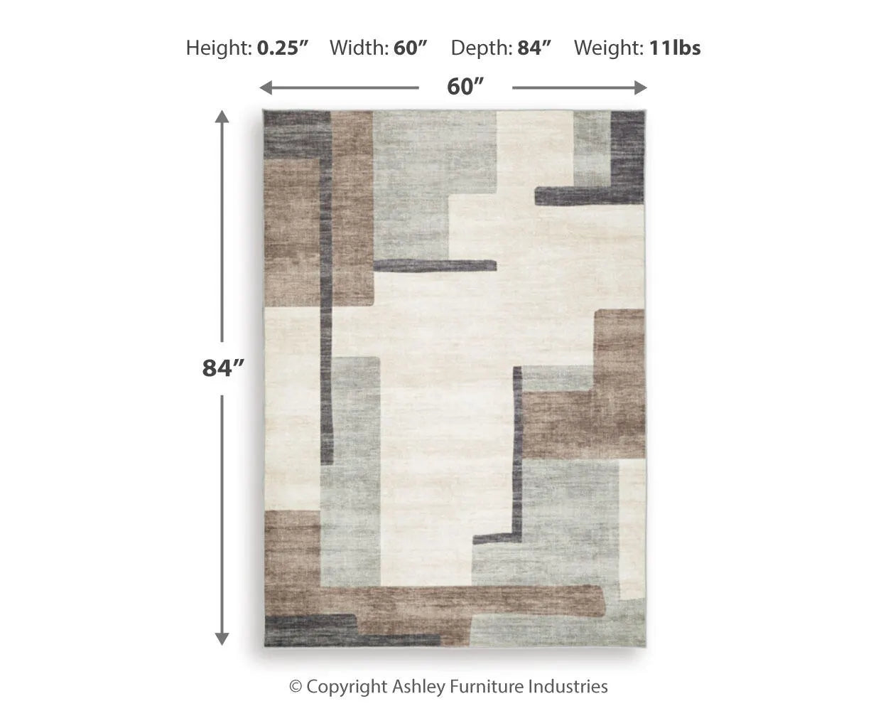 Larkport Washable 5' x 7' Area Rug