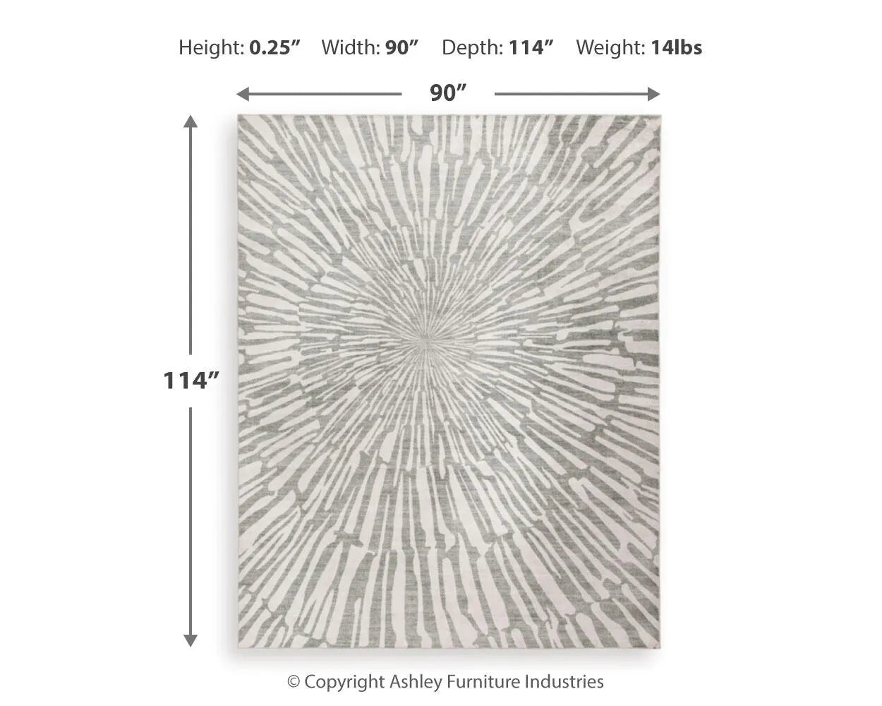 Verland Washable 7'6" x 9'6" Area Rug