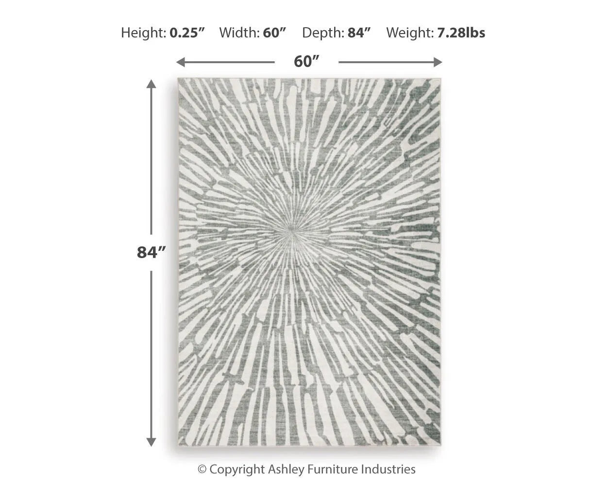 Verland Washable 5' x 7' Area Rug