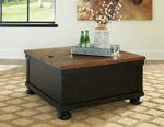 Mesa de centro Valebeck con tapa elevable