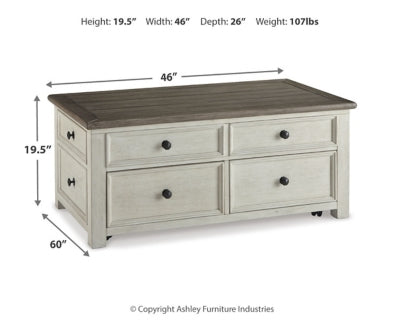 Mesa de centro Bolanburg con tapa elevable