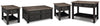 Tyler Creek Coffee Table and 2 End Tables with Console