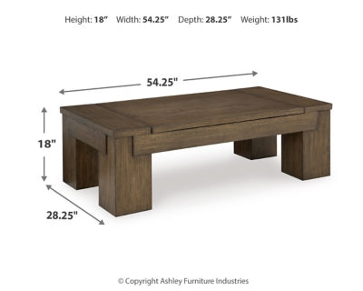 Mesa de centro elevable Rosswain