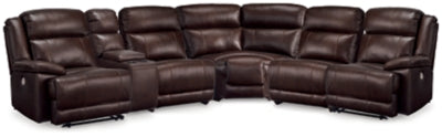 Seccional reclinable de 6 piezas con consola VonKurt