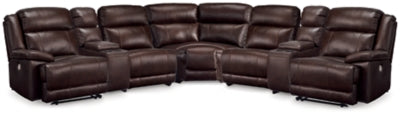 Seccional reclinable de 7 piezas VonKurt con 2 consolas