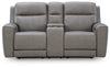 Loveseat eléctrico reclinable 5Z-Relaxation con consola