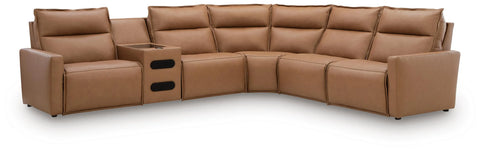 Arrington 6-Piece Power Reclining Sectional with Audio Console