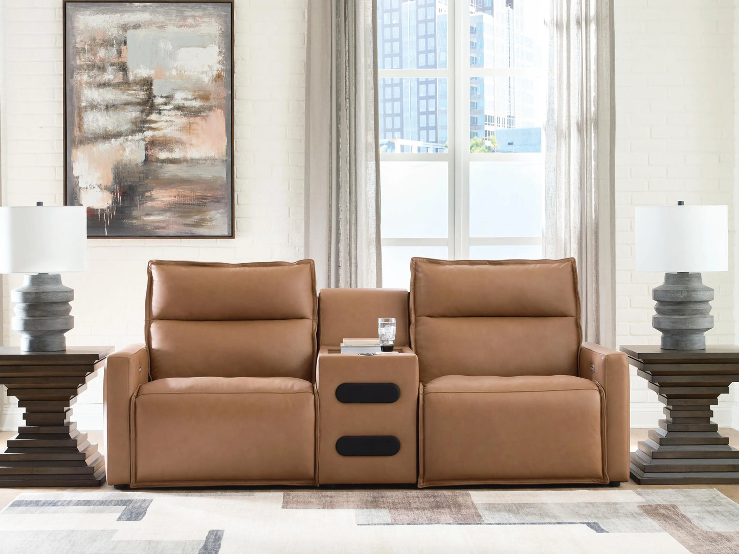 Arrington 3-Piece Power Reclining Sectional with Audio Console