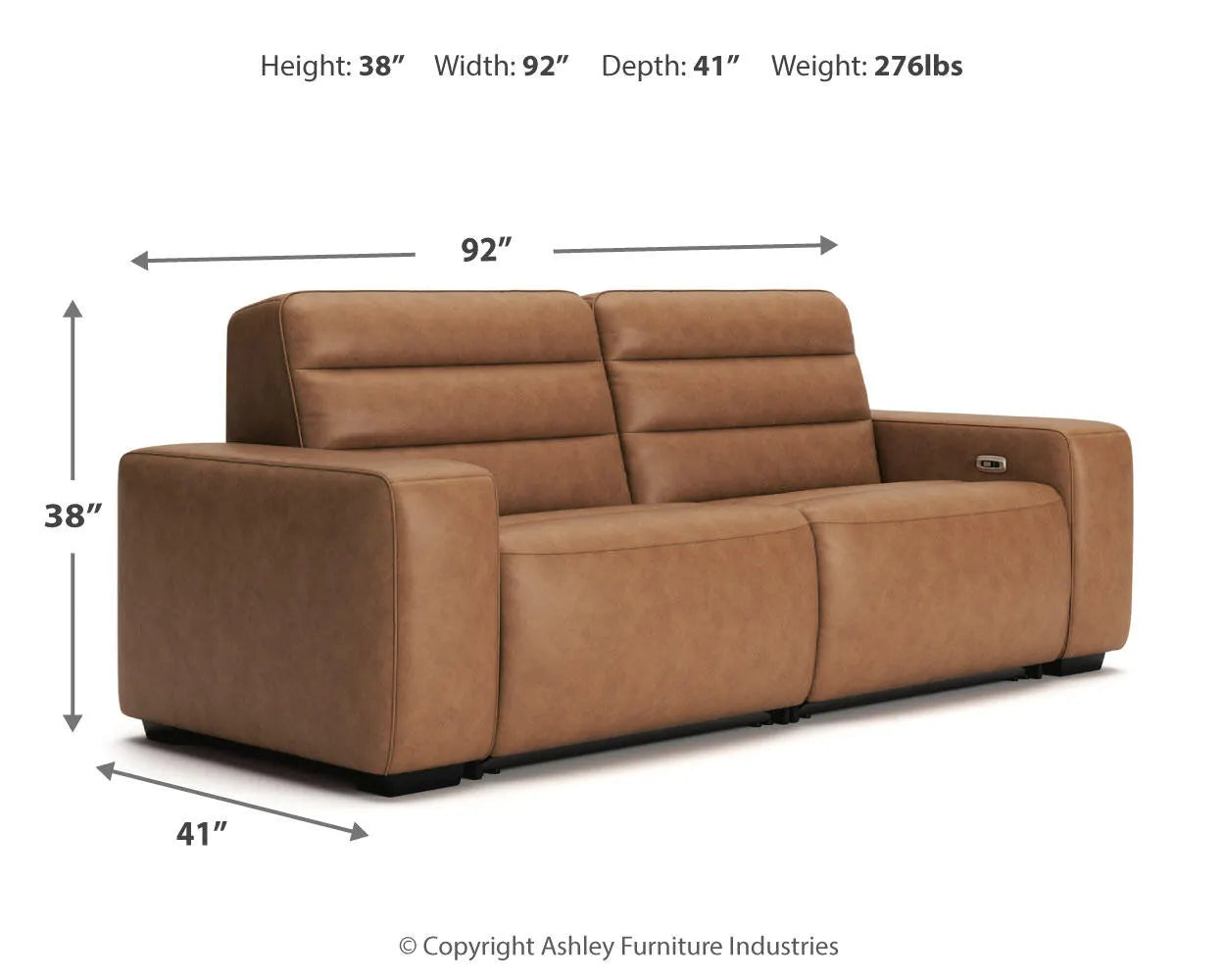 Modero 2-Piece Power Reclining Sectional Loveseat