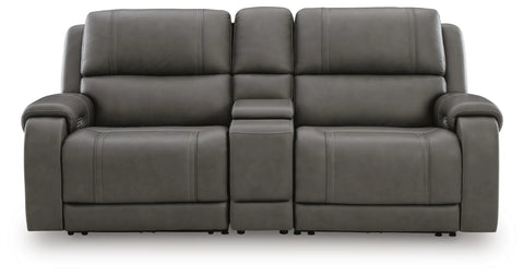 5Z-Harrenhurst 3-Piece Power Reclining Sectional Loveseat with Console