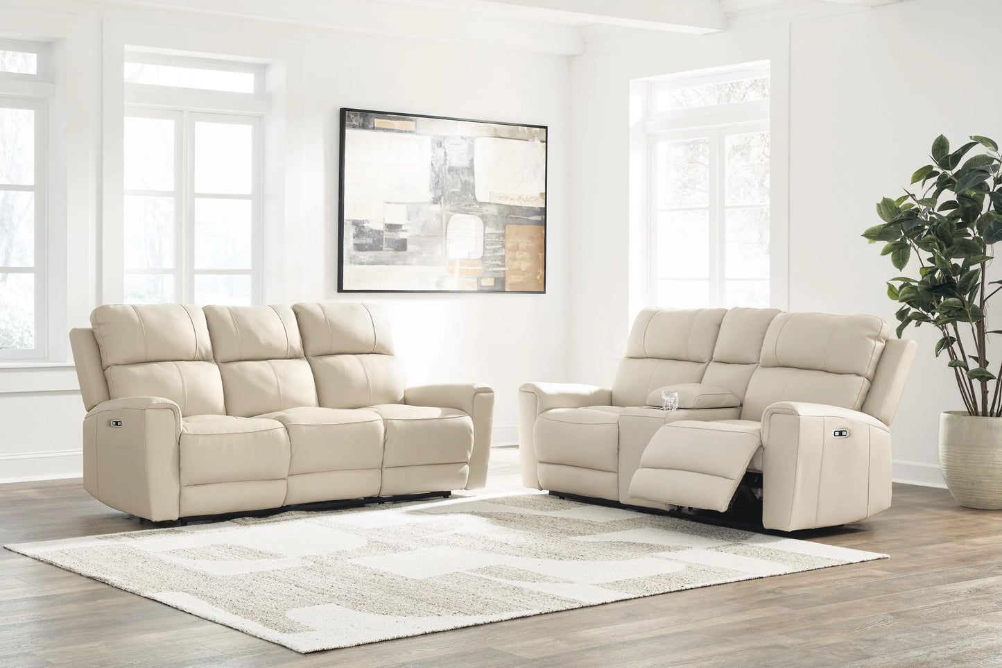 Sofá reclinable eléctrico y loveseat Dahlmoore