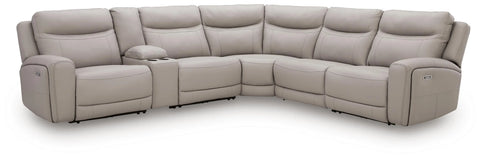 Gravier 6-Piece Power Reclining Sectional with Storage Console