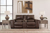 Loveseat eléctrico reclinable Alessandro con consola
