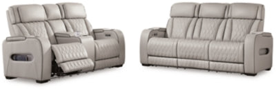 Sofá reclinable eléctrico y loveseat Boyington