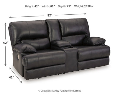 Loveseat reclinable eléctrico montañoso