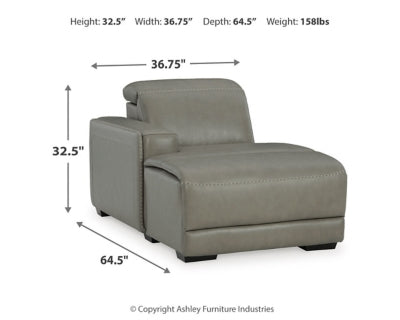 Chaise longue reclinable eléctrica con brazo izquierdo Correze